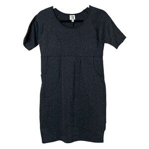 Moms The Word Women's Maternity Octavia Dress Pockets Stretch M Gray $114 NWT